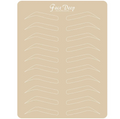 Trainingsmatte Face Deep mit Augenbrauen-Skizze, weiß, 15 × 20 cm
