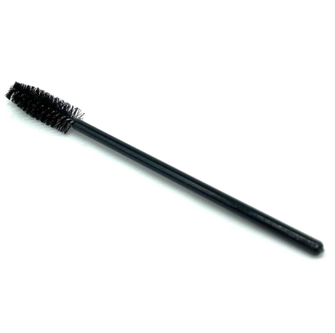 Wimpernbürstchen mit Nylonstiel, schwarzer Griff, schwarze Borsten (50 Stk./Packung)