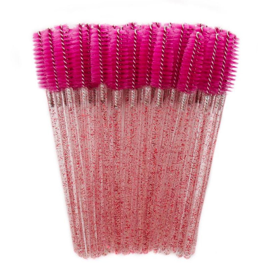 Wimpernbürstchen mit Nylonstiel, rosa Borsten (50 Stk./Packung)