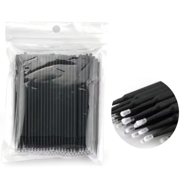 Mikrobrushes im Beutel, schwarz, 100 Stück