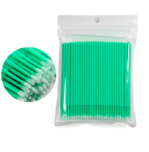 Microbrush-Stäbchen im Beutel, grün, 100 Stk.