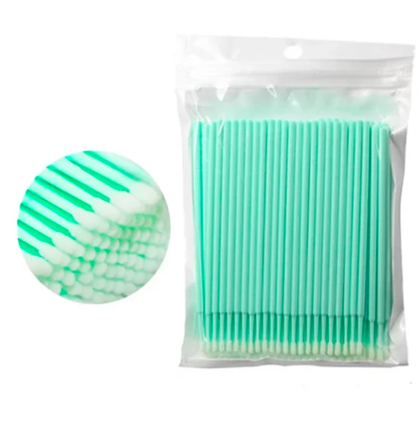 Microbrush-Stäbchen im Beutel, hellgrün, 100 Stk