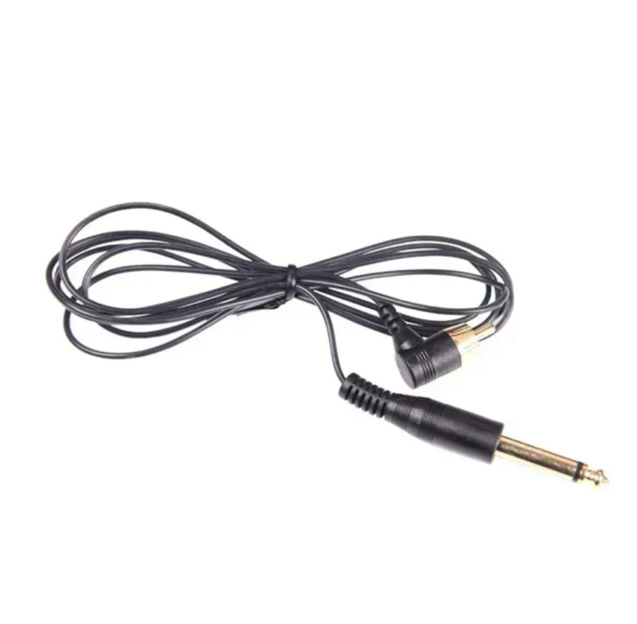 RCA-Clipcord-Kabel für Tätowiermaschinen, schwarz, 1,8 m